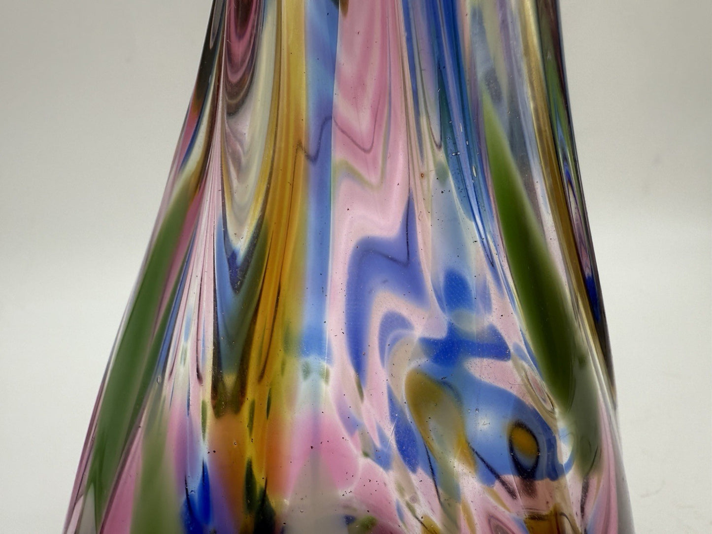 VINTAGE MURANO VASE BUNT GLAS 60er- 70er JAHRE