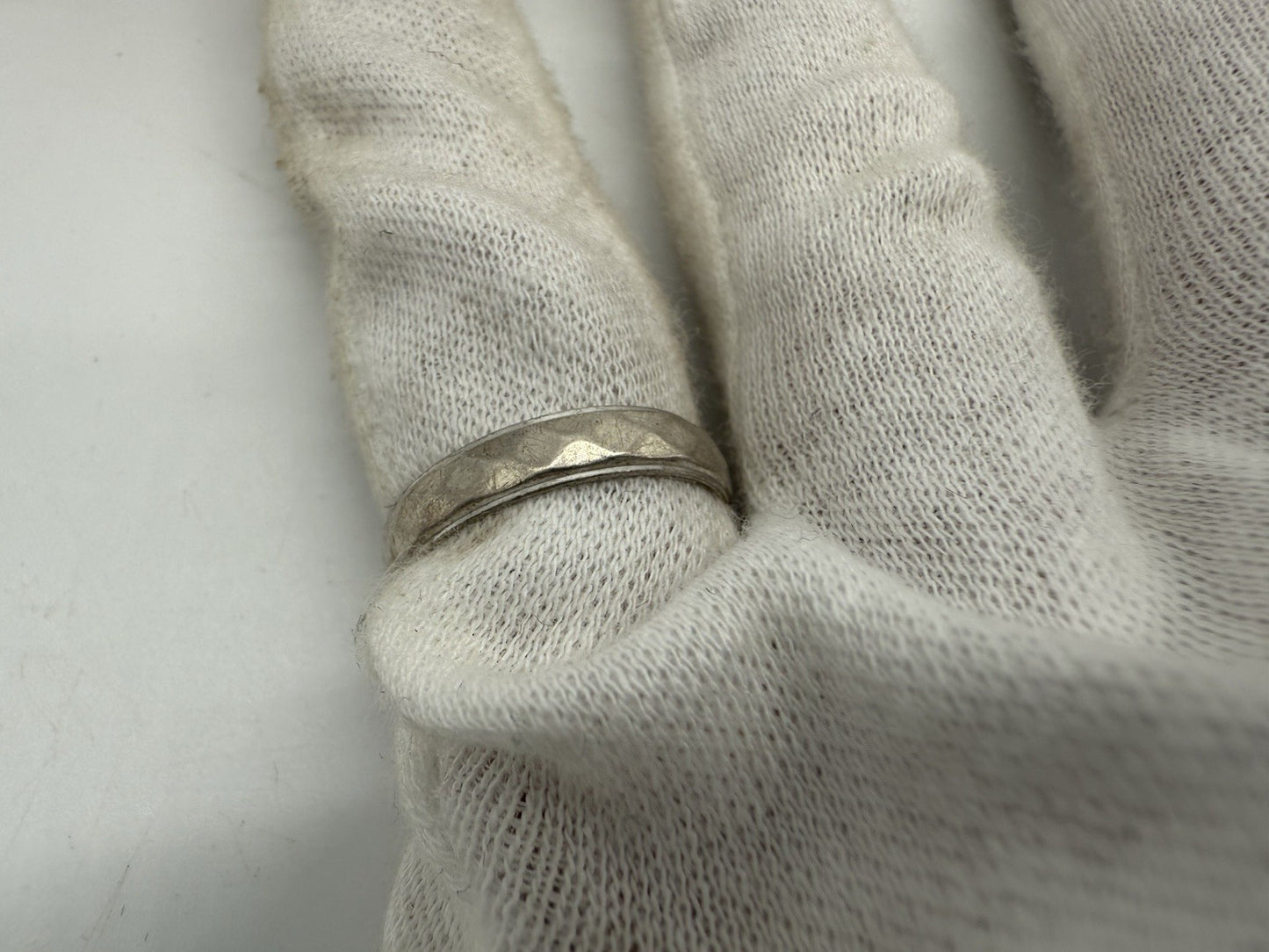 VINTAGE 925 STERLING SILBER RING TCHIBO GRHÄMMERT GR.53