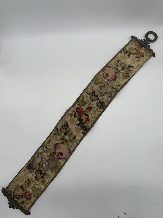 HANDGESTRICKTER KLINGELZUG GLOCKENSTRANG WANDBANDEROLE GLOCKENZUG