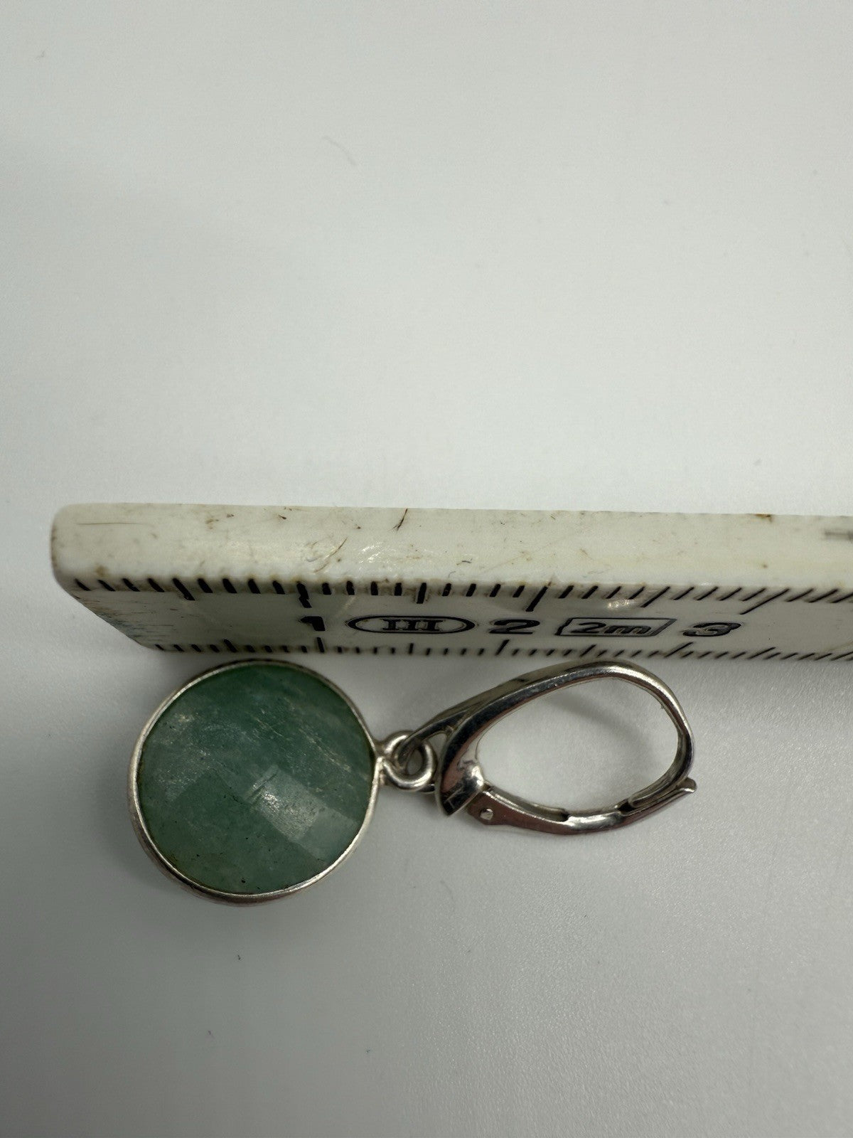 VINTAGE 925 SILBER OHRRINGE MIT AQUAMARIN OVAL