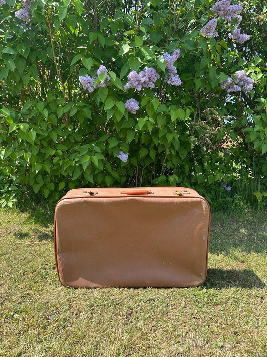 VINTAGE REISEKOFFER BRAUN VINTAGE 60er JAHRE HARDCASE TASCHE