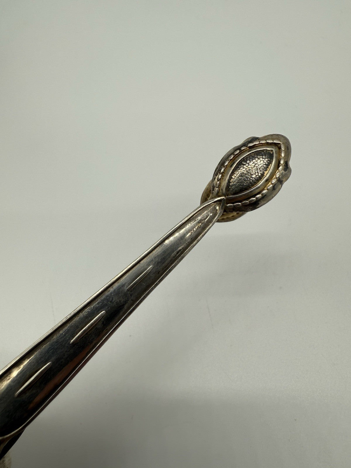 ANTIK ZUCKERZANGE 800 SILBER JUGENDSTIL ART DECO