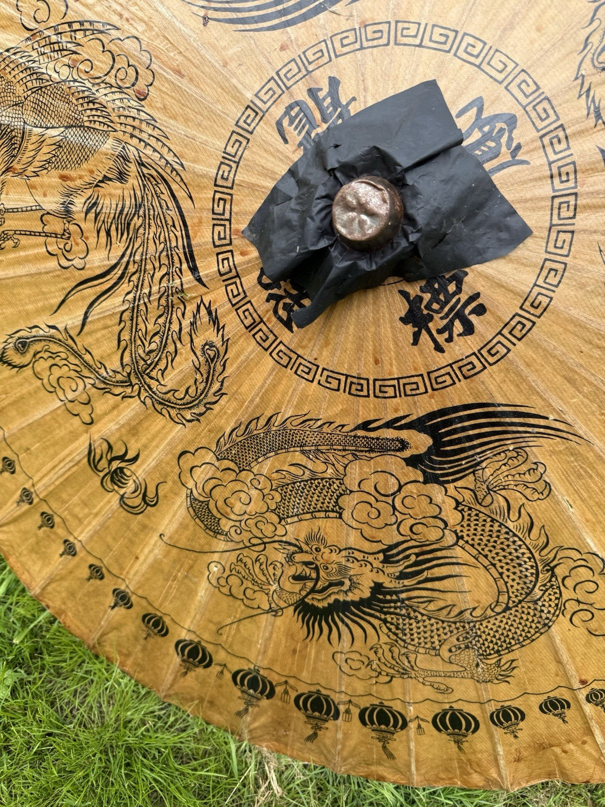 VINTAGE AUTHENTISCHER JAPANISCHER REGENSCHIRM ASIATIKA