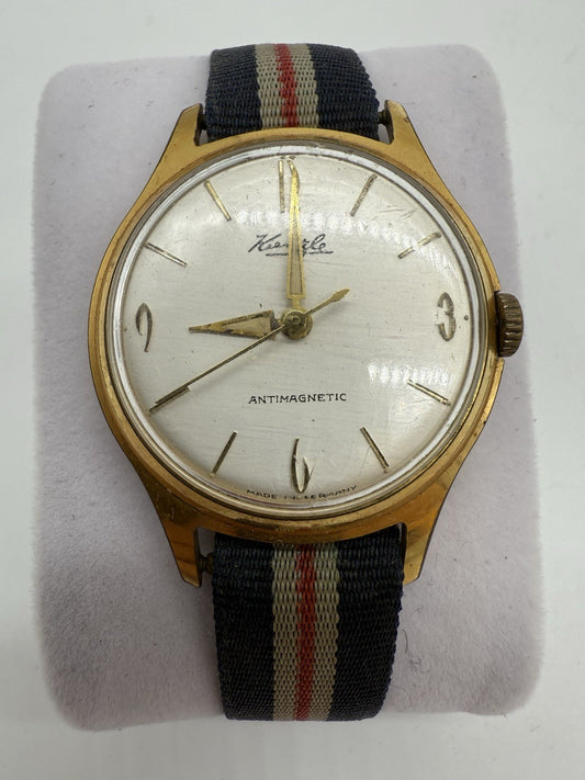 VINTAGE KIENZLE ANTIMAGNETIC MADE IN GERMANY ARMBANDUHR HANDAUFZUG LÄUFT