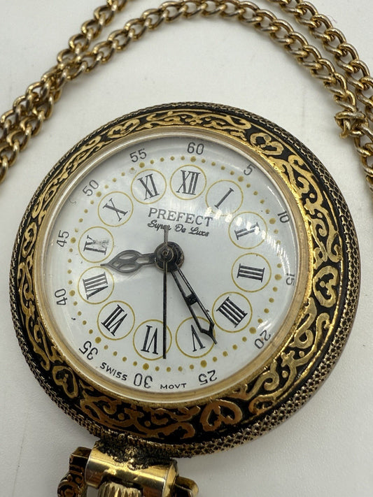 PREFECT SUPER DE LUXE  TASCHENUHR SWISS  VINTAGE LÄUFT
