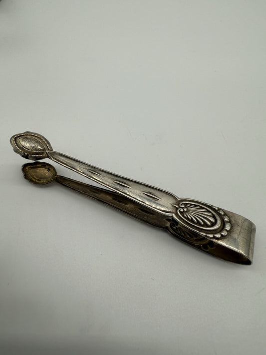 ANTIK ZUCKERZANGE 800 SILBER JUGENDSTIL ART DECO