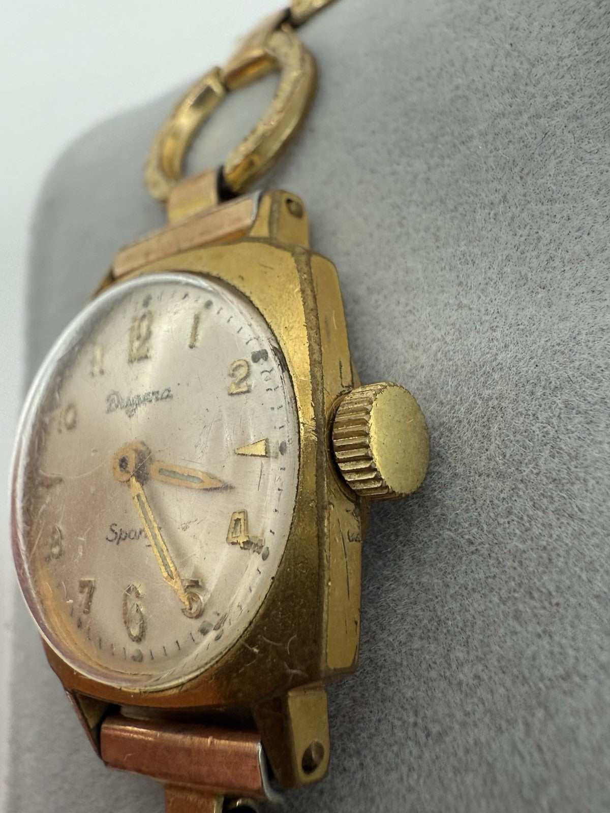 VINTAGE DUGENA SPORTY ARMBANDUHR ART DECO DAMEN  VERGOLDET LÄUFT
