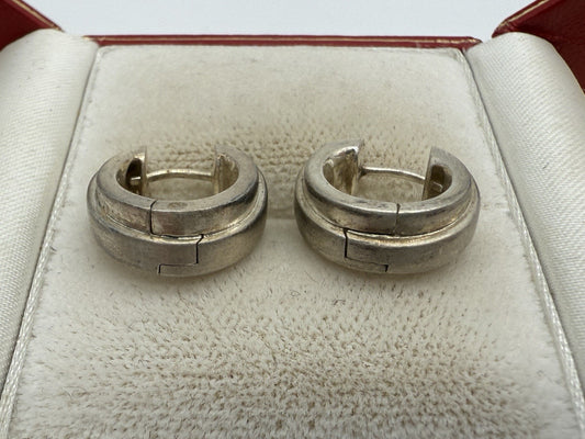 ESPRIT 925 SILBER CREOLEN - MODERN & SCHLICHT - UNISEX KLAPP-OHRRINGE