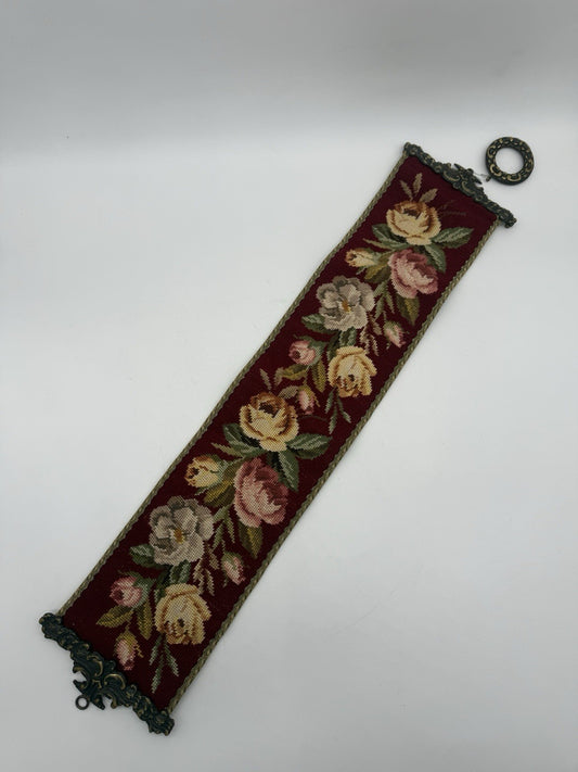 HANDGESTRICKTER KLINGELZUG GLOCKENSTRANG WANDBANDEROLE GLOCKENZUG