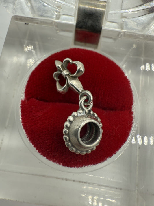 PANDORA CHARM 925 SILBER - PERLENDEKOR & FLEUR DE LIS BEAD FÜR ARMBAND
