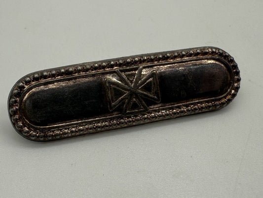 PATRIOTISCHE BROSCHE SILBER MIT EISERNEN KREUZ VINTAGE