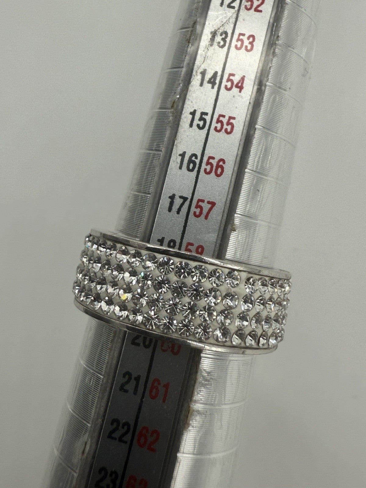 BREITER CLUSTER-RING VINTAGE RING AUS 925 SILBER MIT ZIRKONIA GR.59