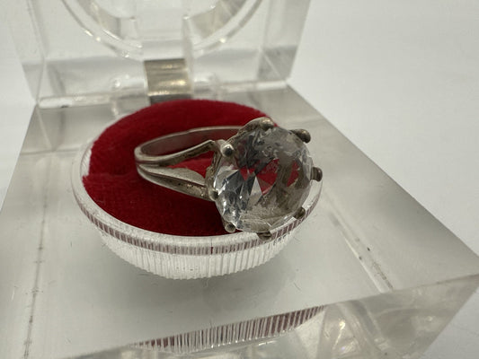 VINTAGE 830 SILBER RING MIT ZIRKONIA GR.50