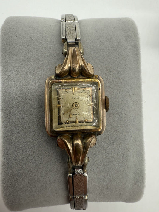 VINTAGE BERG PARAT GOLD PLAETED DAMEN ARMBANDUHR HANDAUFZUG