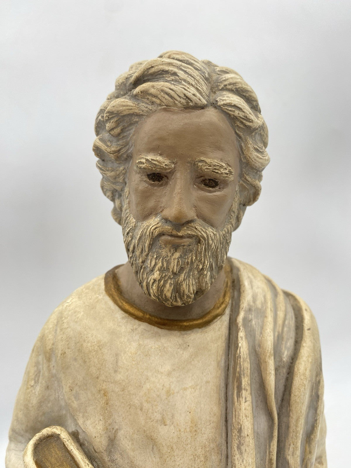 HEILIGER PETRUS MIT SCHLÜSSEL HEILIGENFIGUR GIPS 45cm