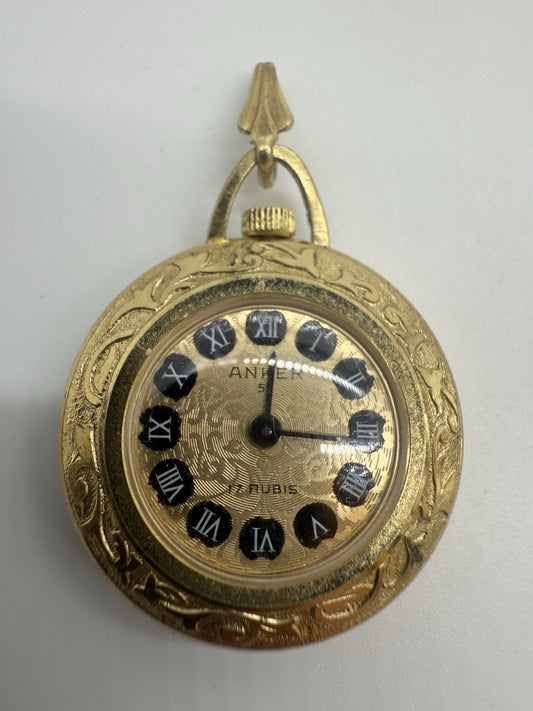 VINTAGE ANKER 55 TASCHENUHR 17 RUBIS, HANDAUFZUG, LÄUFT