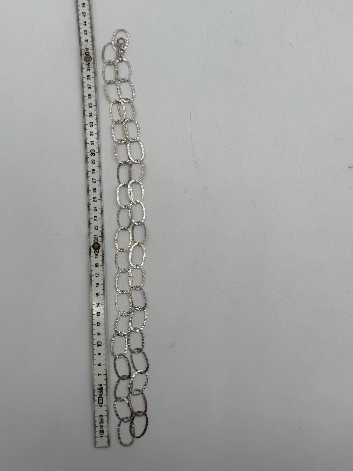 HAMMERSCHLAG HALSKETTE COLLIER VINTAGE 925 STERLING SILBER