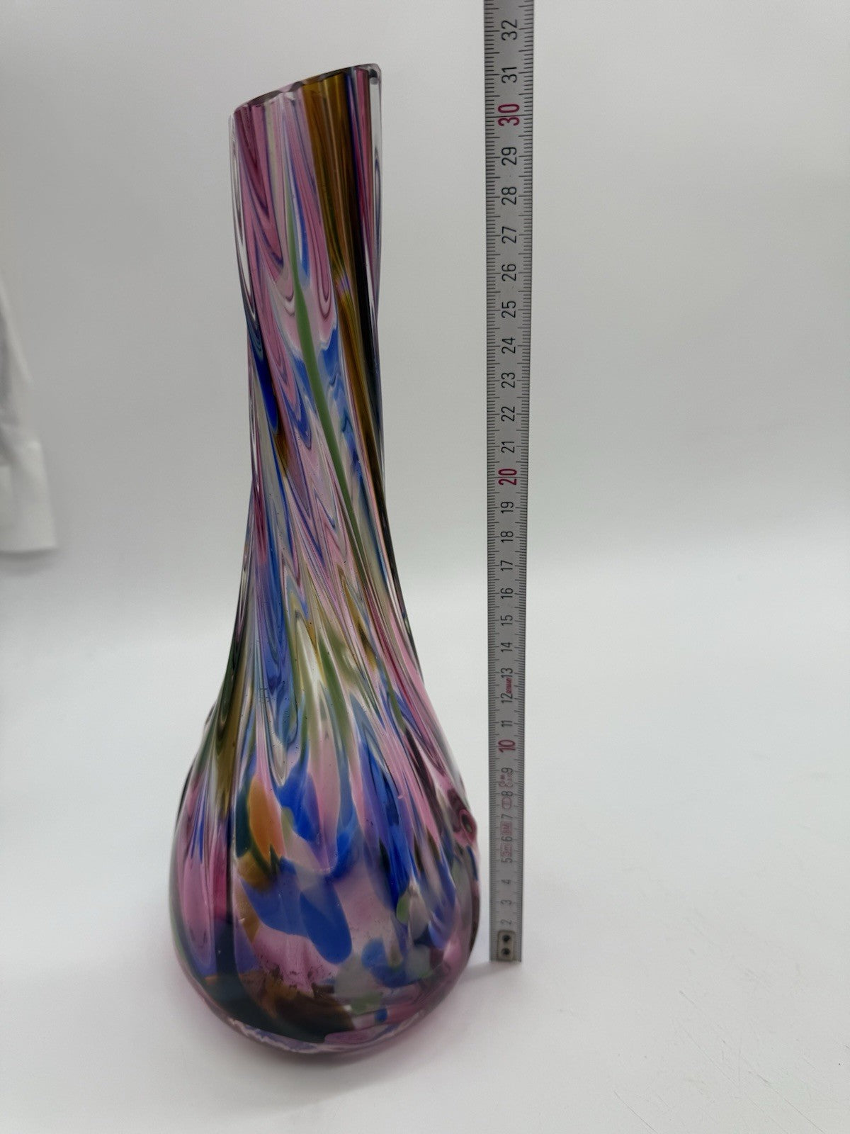 VINTAGE MURANO VASE BUNT GLAS 60er- 70er JAHRE