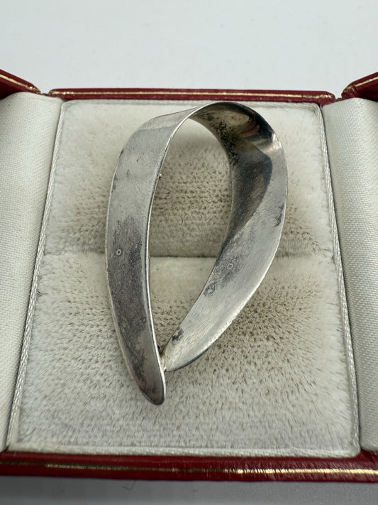 VINTAGE 925 STERLING SILBER BROSCHE SKANDINAVISCHES DESIGN