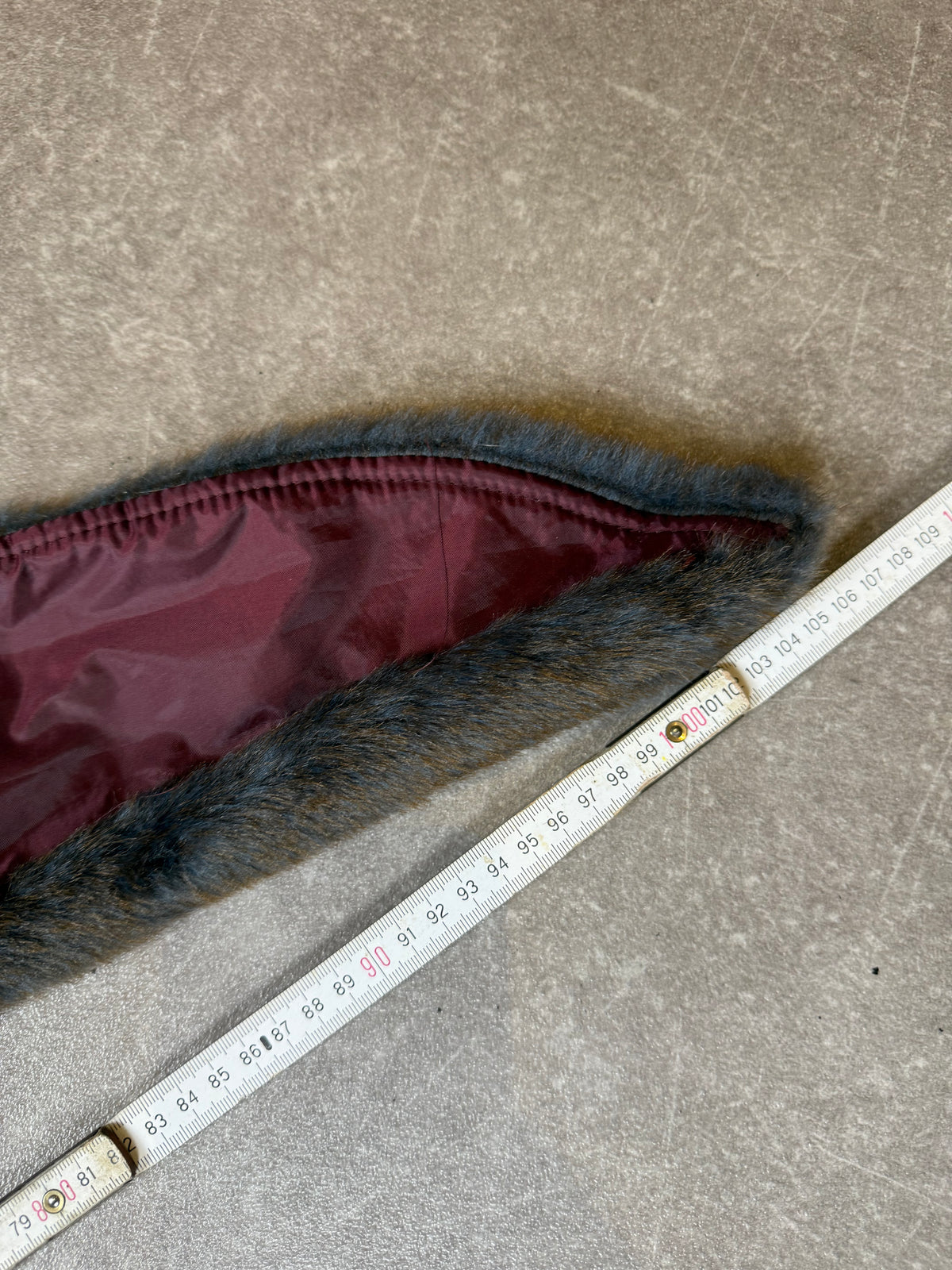 Vintage Nerz Pelzkragen Dunkelbraun Echtfell Mink Stola Damen Fellkragen ca. 105 cm