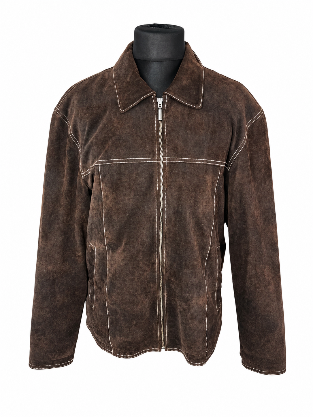 Angelo Litrico Wildlederjacke Herren M Braun Echtleder Vintage Übergangsjacke