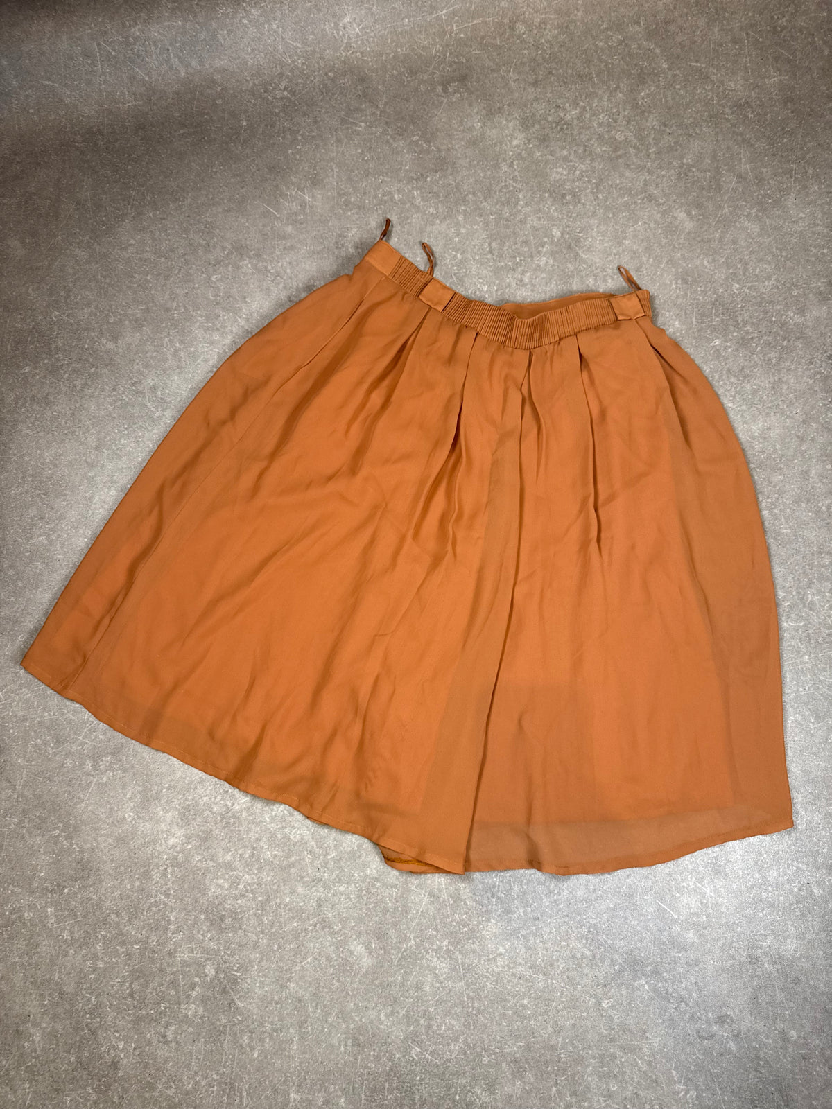 Vintage HIRSCH Culotte Hosenrock Gr. 46 Cognac Braun High Waist
