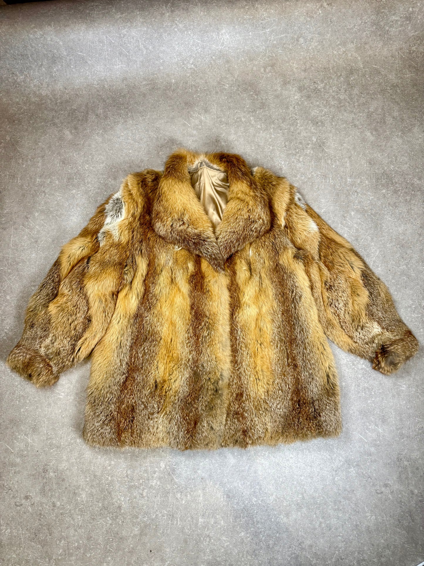 Vintage Rotfuchs Pelzmantel Red Fox Exclusive Echtfell Damen Gr. XL 44/46 Fuchs
