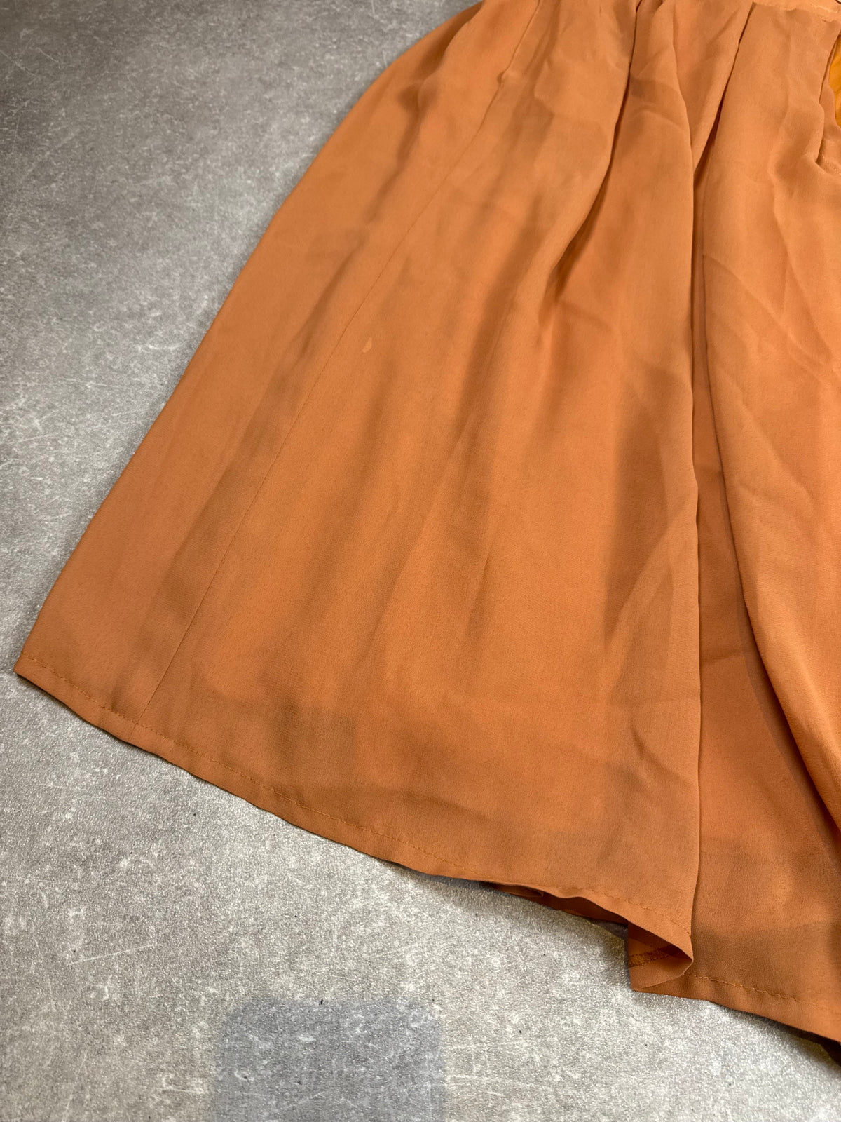 Vintage HIRSCH Culotte Hosenrock Gr. 46 Cognac Braun High Waist