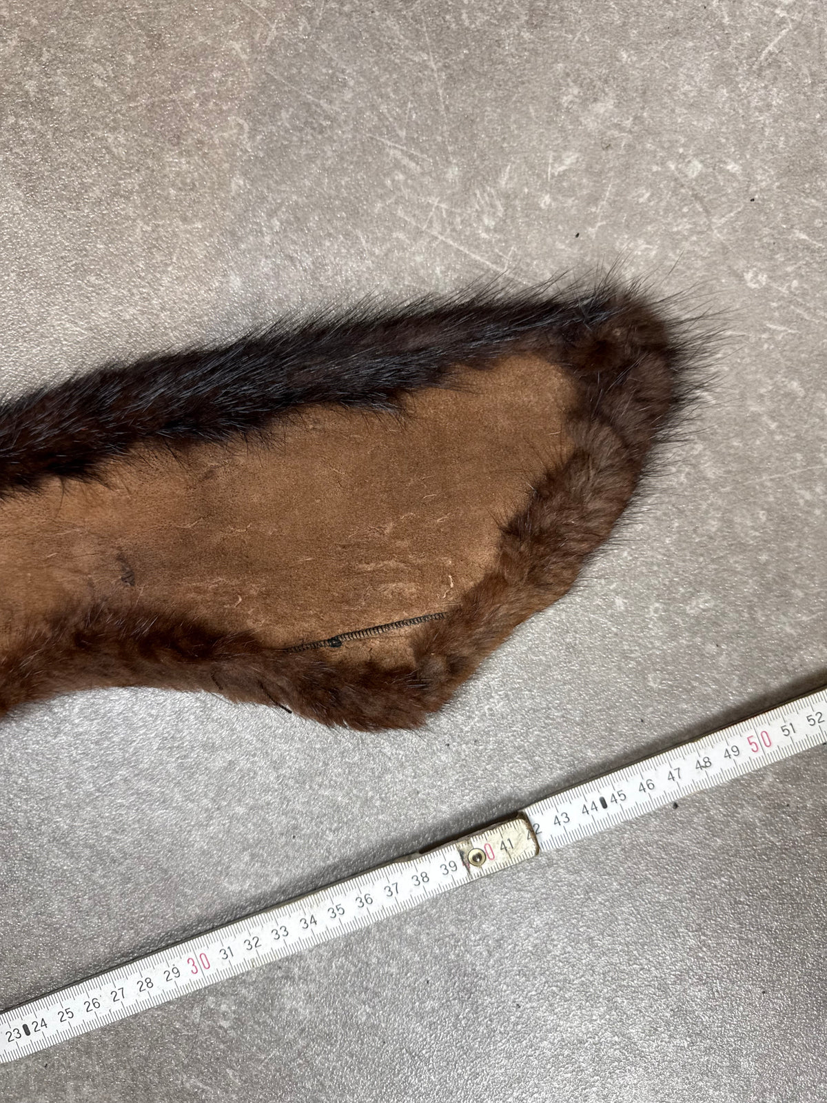 Vintage Nerz Pelzkragen Dunkelbraun Echtfell Mink Fellkragen Stola 50er 60er Jahre