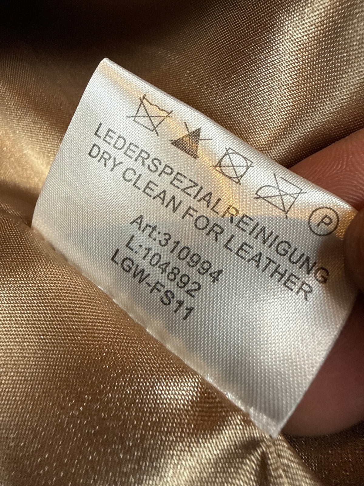 Sarah Kern Lederjacke Beige Spitze Damen Echtleder Blazer 90er Y2K Gr. 36