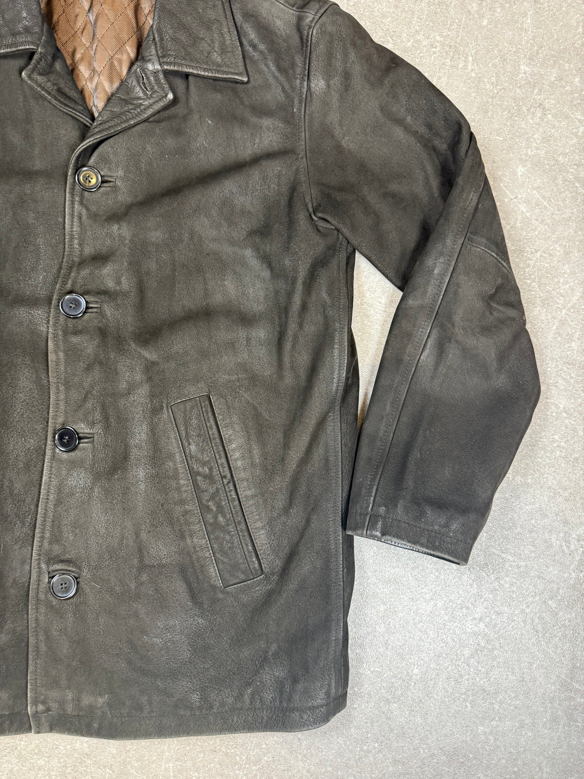 Vintage Herren Lederjacke Gr. 50 Schwarz Echtleder Lederblazer