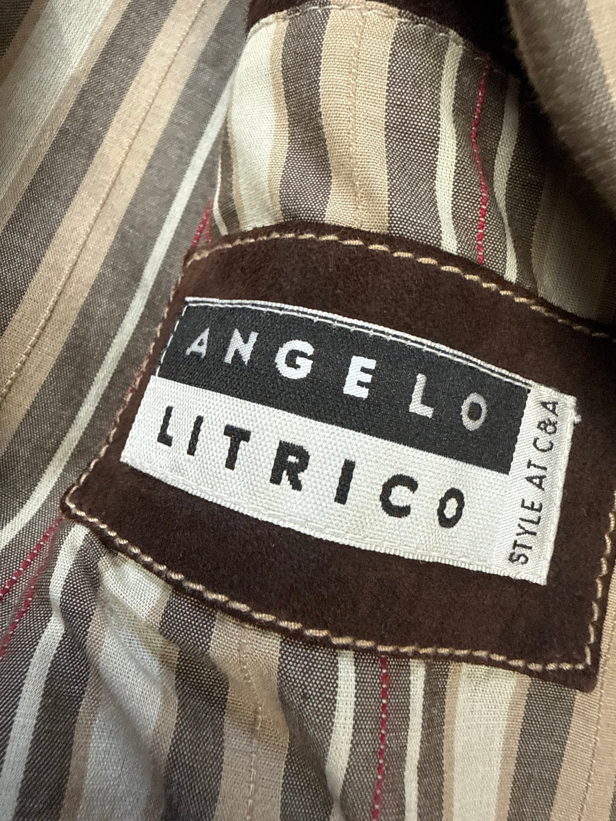 Angelo Litrico Wildlederjacke Herren M Braun Echtleder Vintage Übergangsjacke