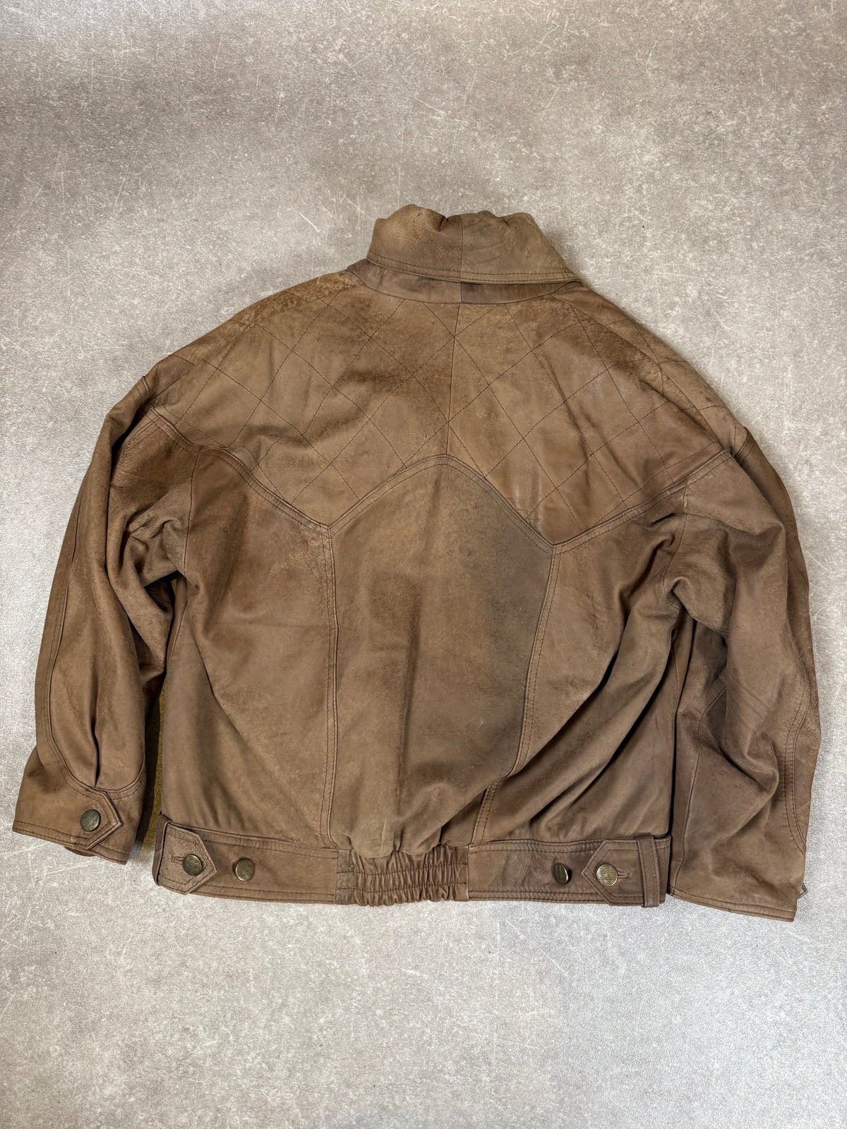 Vintage Damen Lederjacke Gr. 44 Braun Echtleder Schalkragen 80er 90er