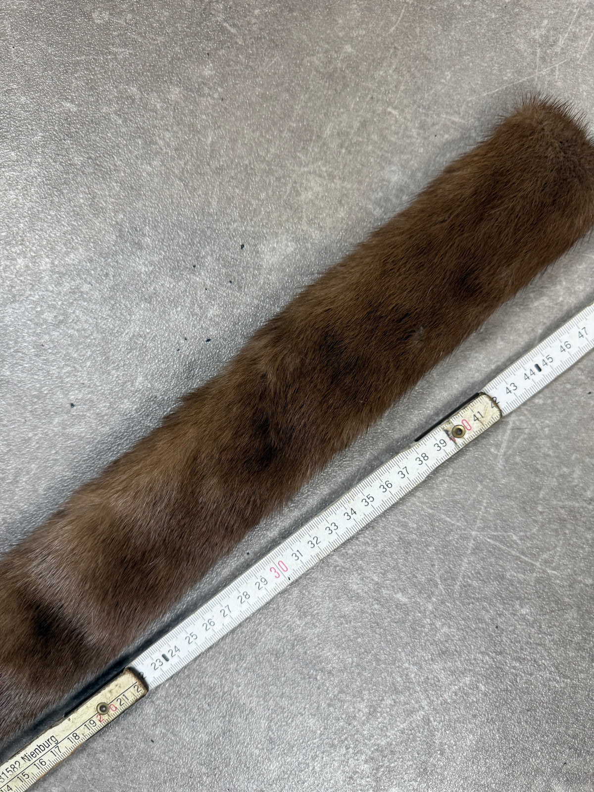 Vintage Nerz Pelzkragen Braun Echtfell Mink Fellkragen Stola Schleife Damen 60er