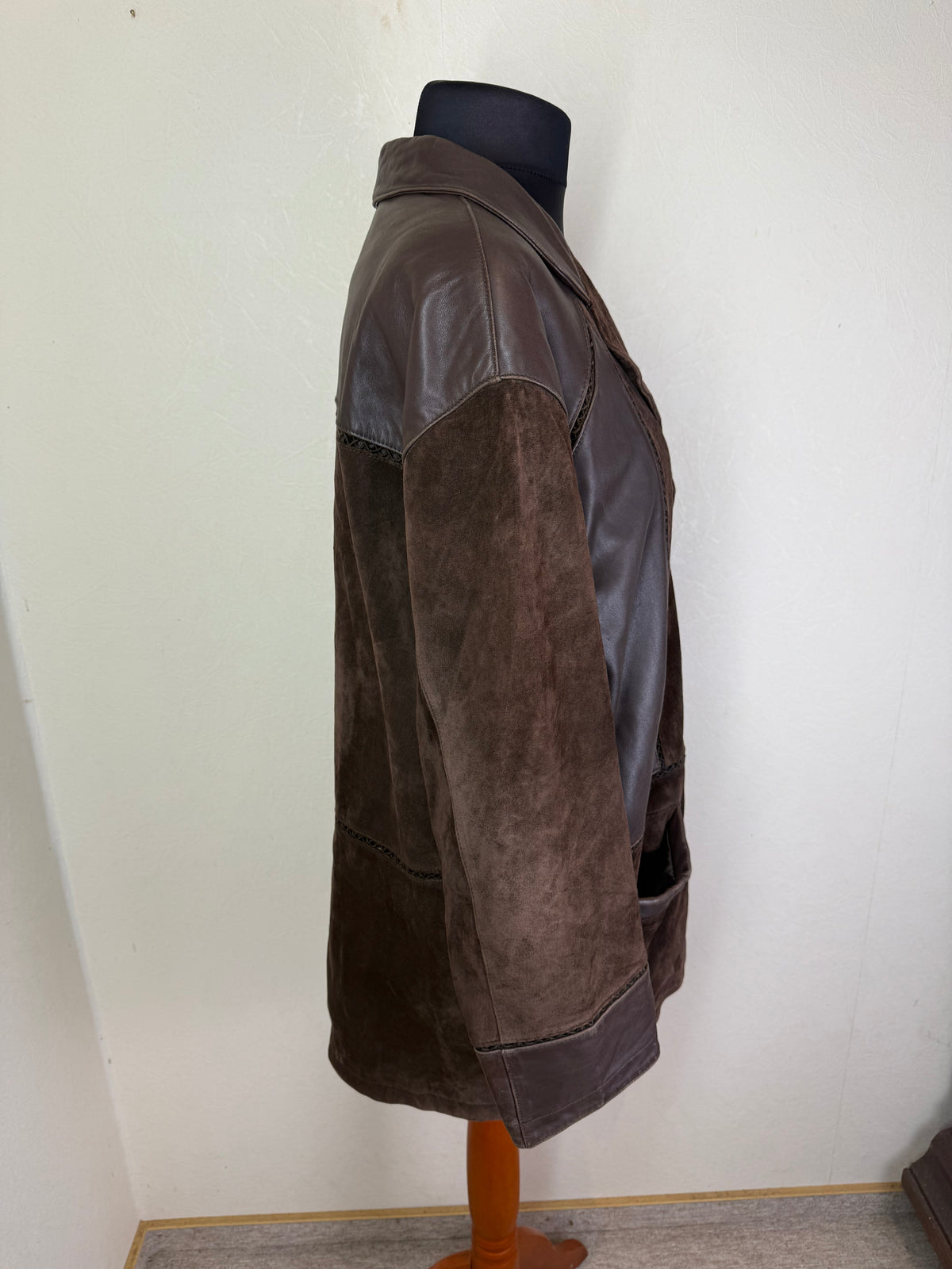 Leather Sound Lederjacke 48 Braun Wildleder Lammnappa Vintage Blazer Jacke