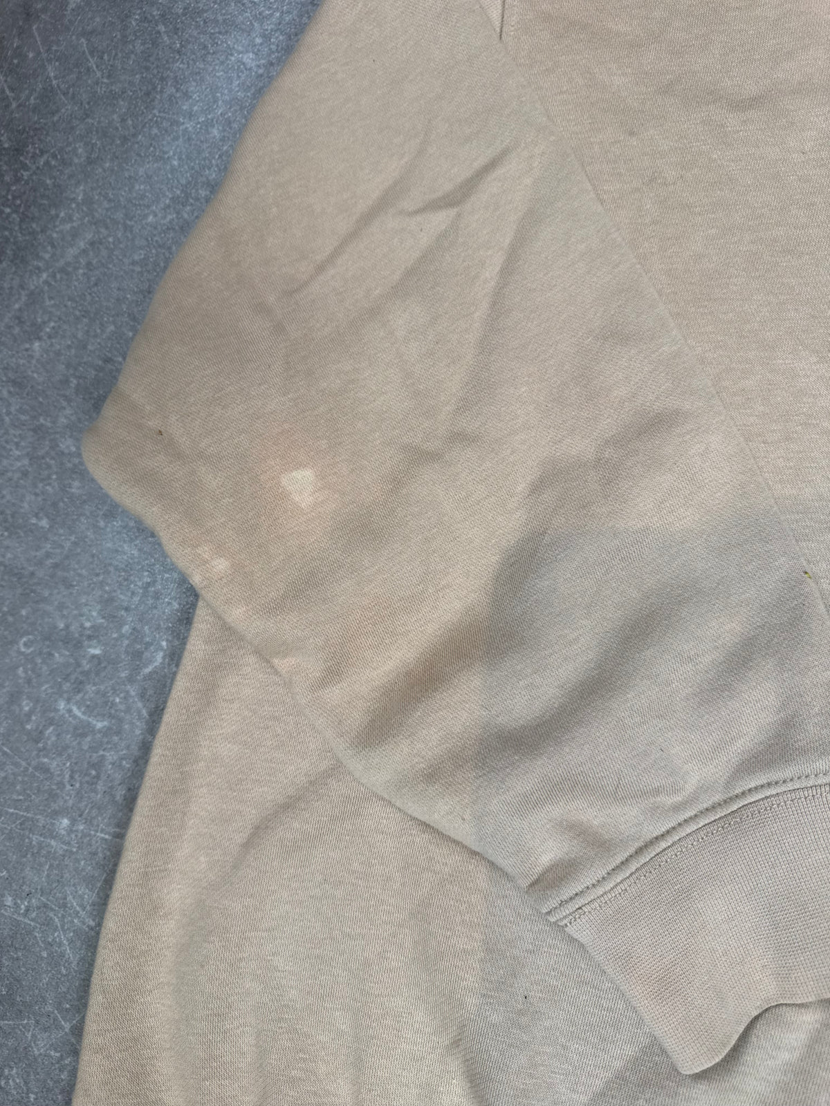 Nike Vintage Hoodie Beige Swoosh Logo Oversize Sweatshirt