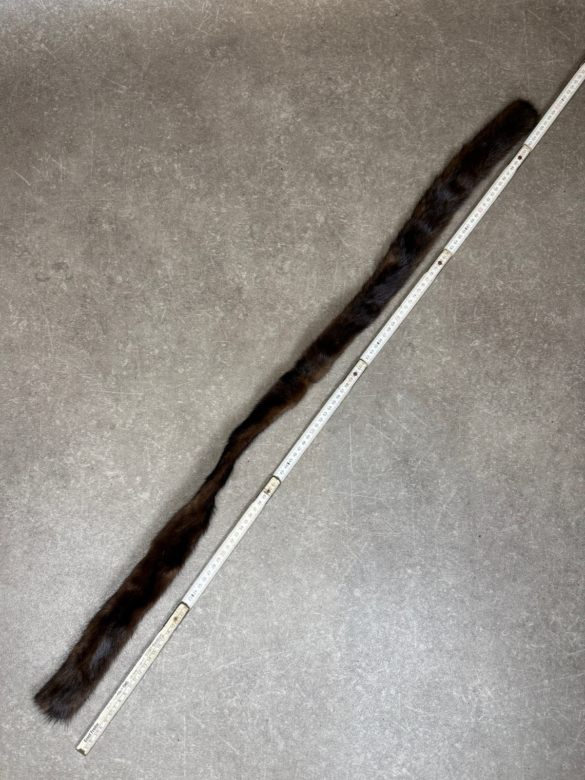 Vintage Nerz Pelzstola Dunkelbraun Echtfell Mink Schal Pelzkragen Damen ca. 110 cm