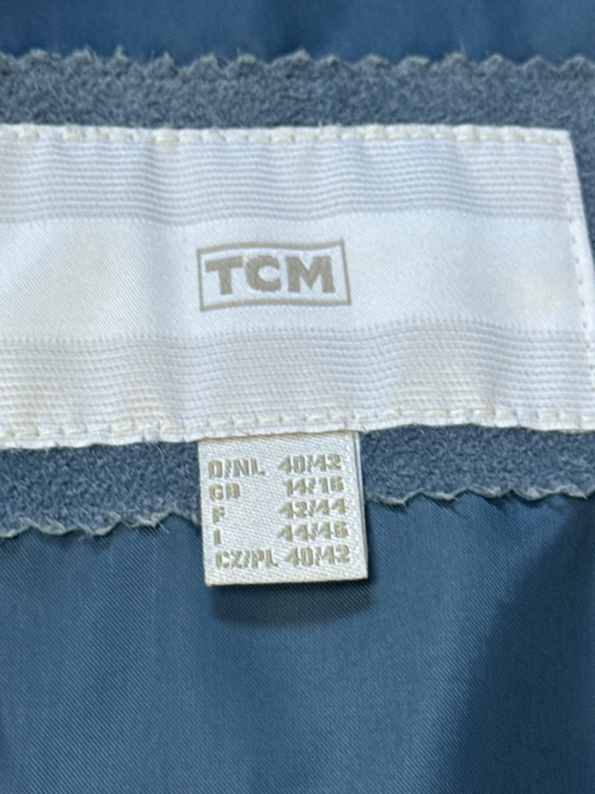 TCM Wildleder Blazer Damen 40 42 Hellblau Echtleder Lederjacke Vintage