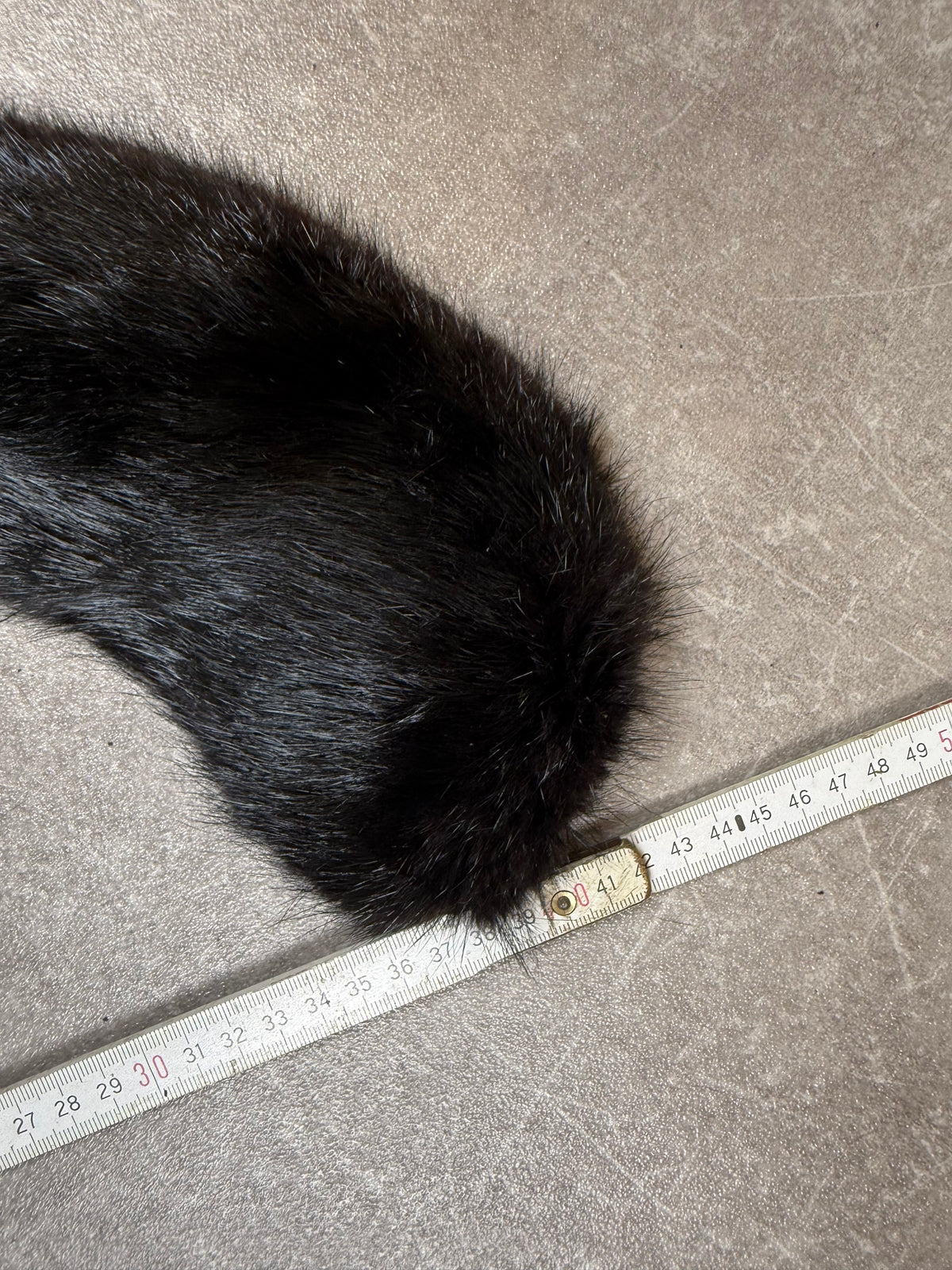 Vintage Nerz Pelzkragen Schwarz Echtfell Mink Fellkragen Pelz Stola Damen Elegant