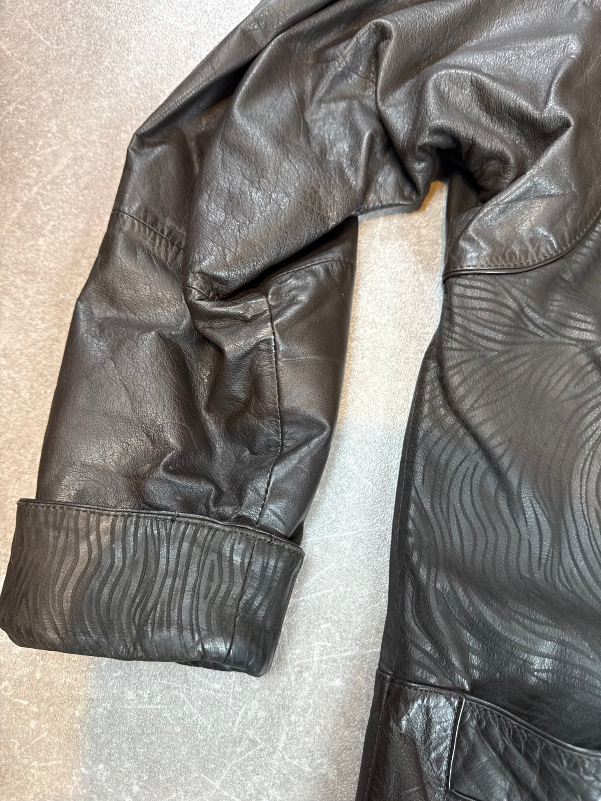 Vintage Lederjacke Damen Braun Echtleder 80er 90er Übergangsjacke Gr. 38