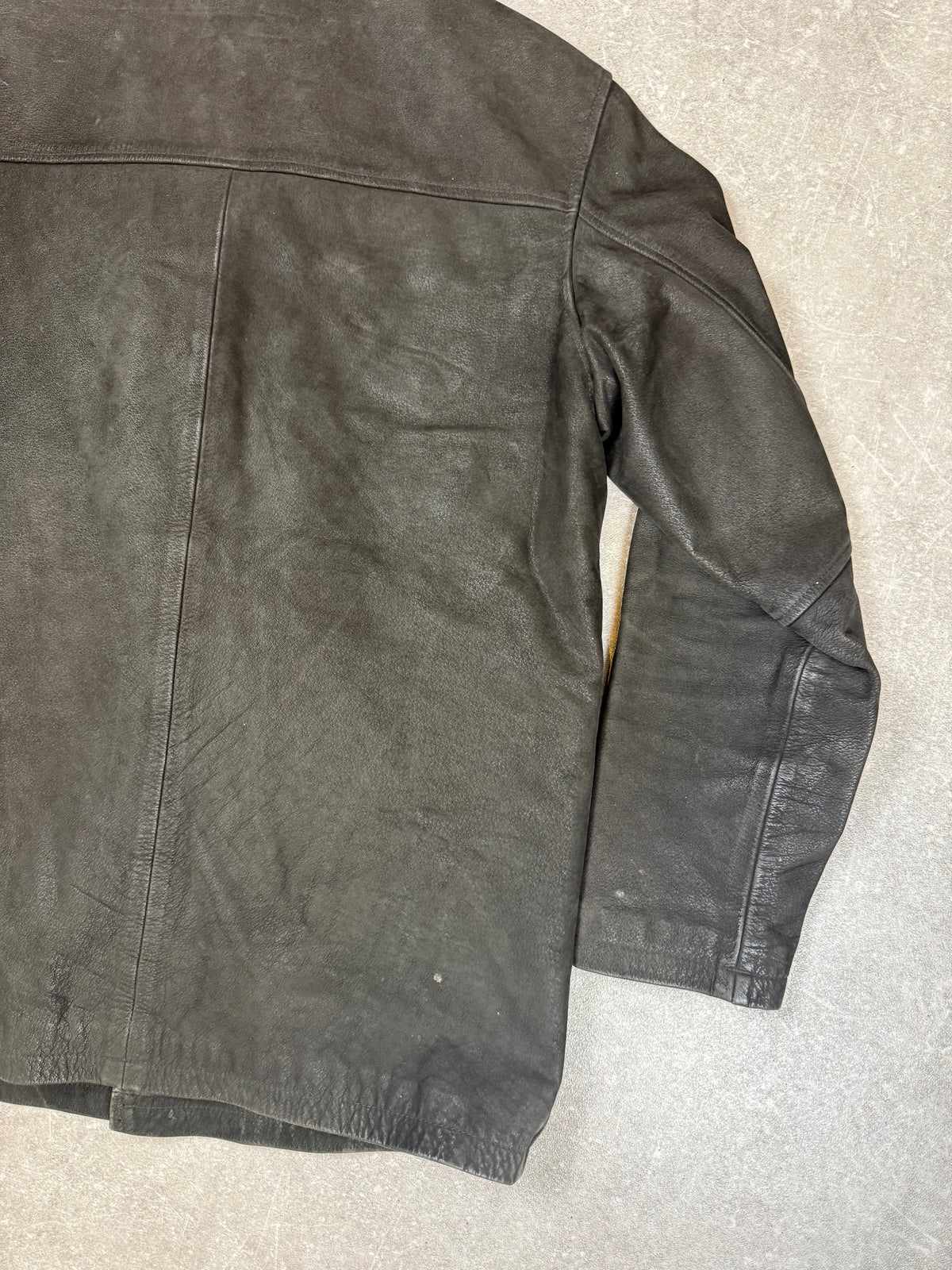 Vintage Herren Lederjacke Gr. 50 Schwarz Echtleder Lederblazer