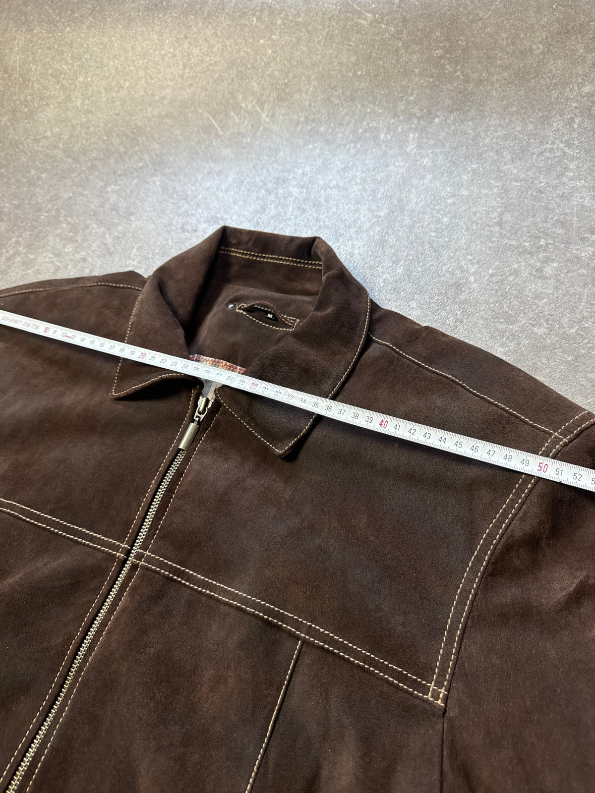 Angelo Litrico Wildlederjacke Herren M Braun Echtleder Vintage Übergangsjacke