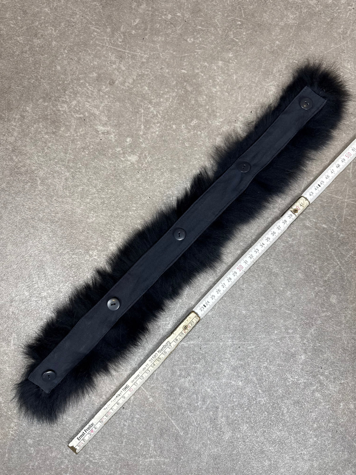 Vintage Pelzkragen Schwarz Echtfell Fellkragen Kragen Stola Damen 50er 60er
