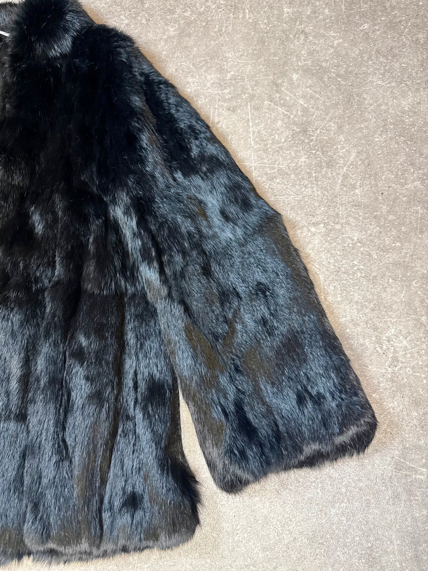 Vintage Nerzjacke Schwarz – Echter Nerz Pelzjacke K.H. Berlin Damen Klassisch Größe M