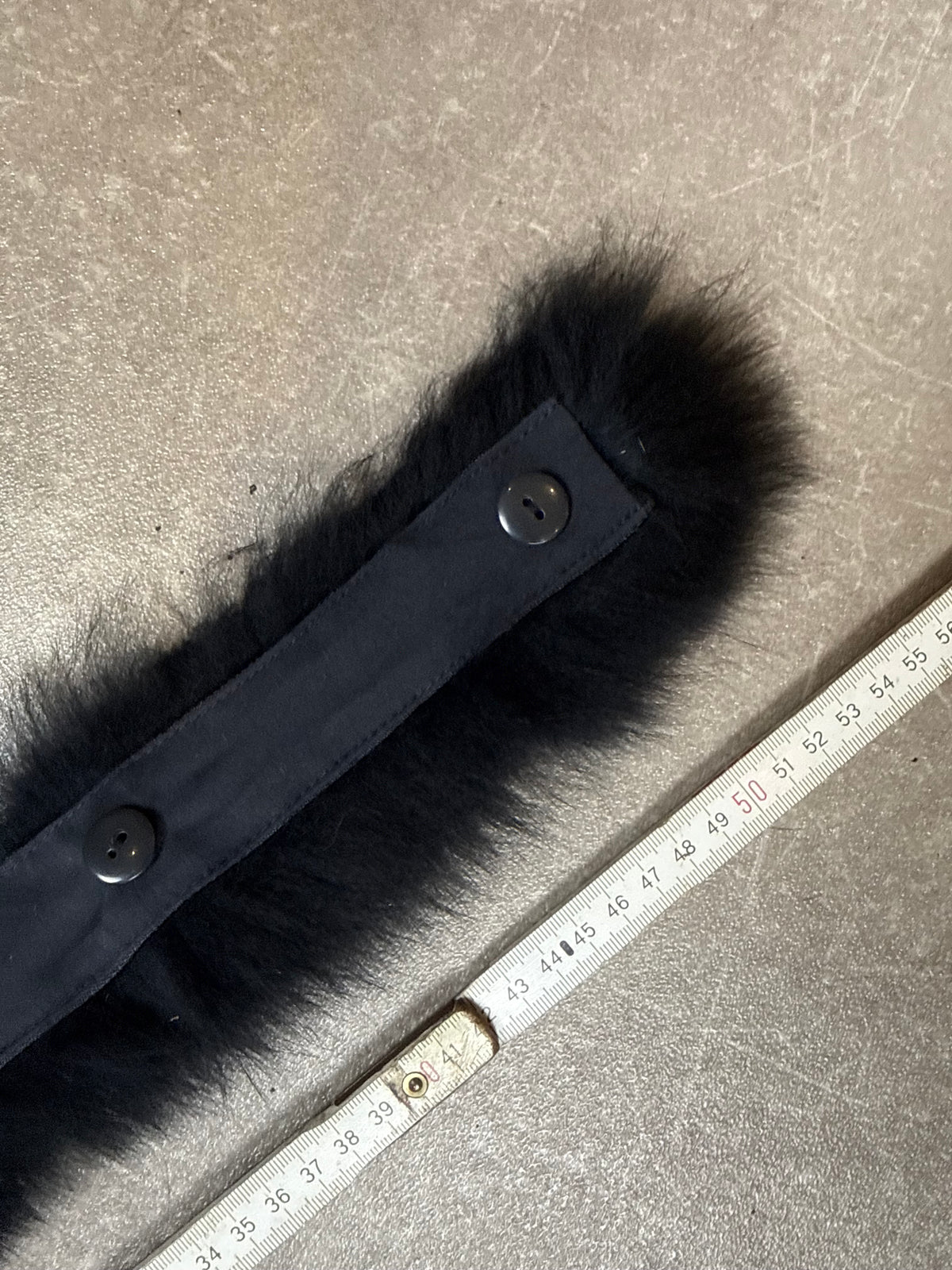 Vintage Pelzkragen Schwarz Echtfell Fellkragen Kragen Stola Damen 50er 60er