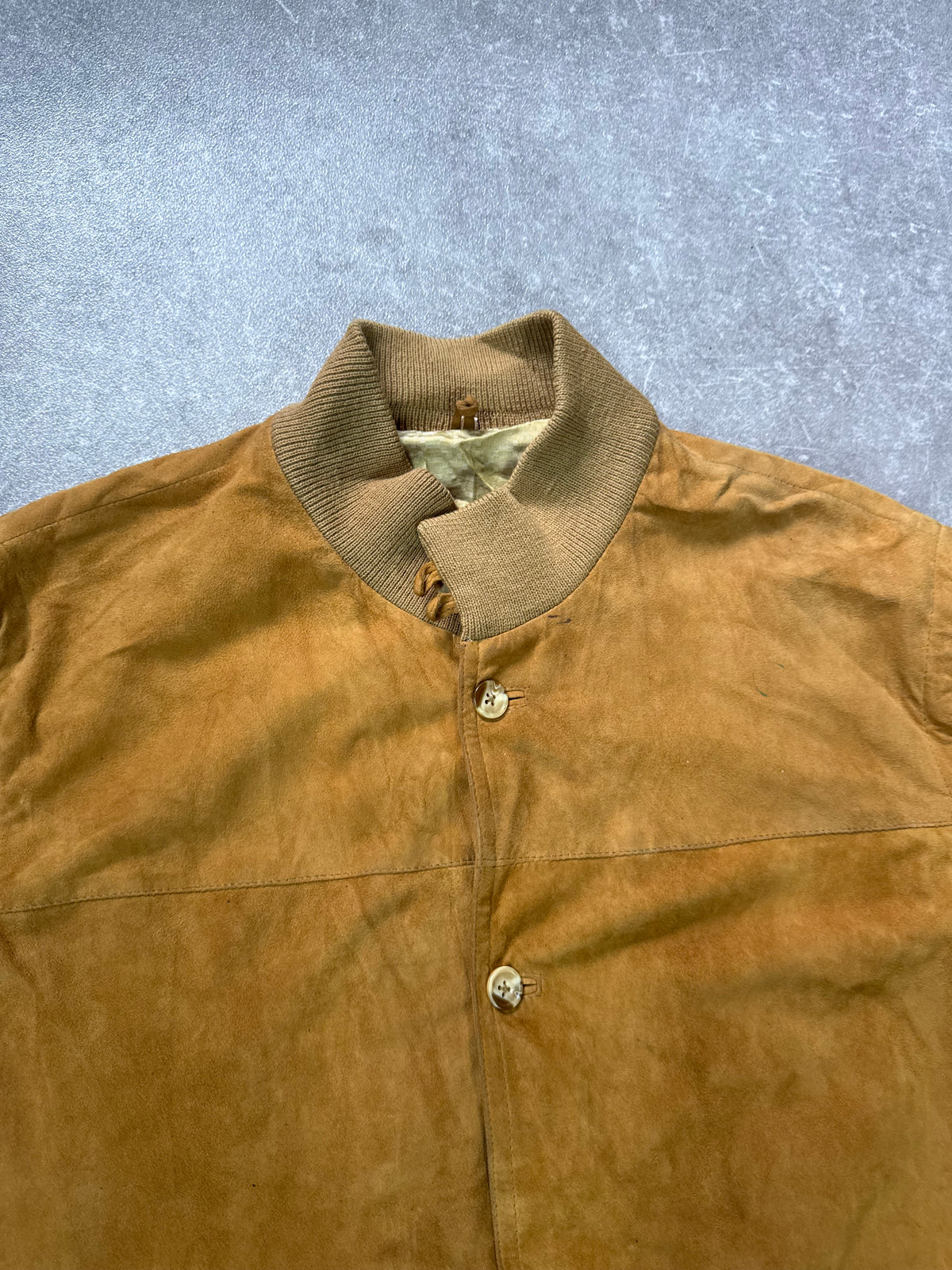 Vintage Gucci Wildleder Lederjacke Bomberjacke Braun Herren Gr. 54 Suede Blouson