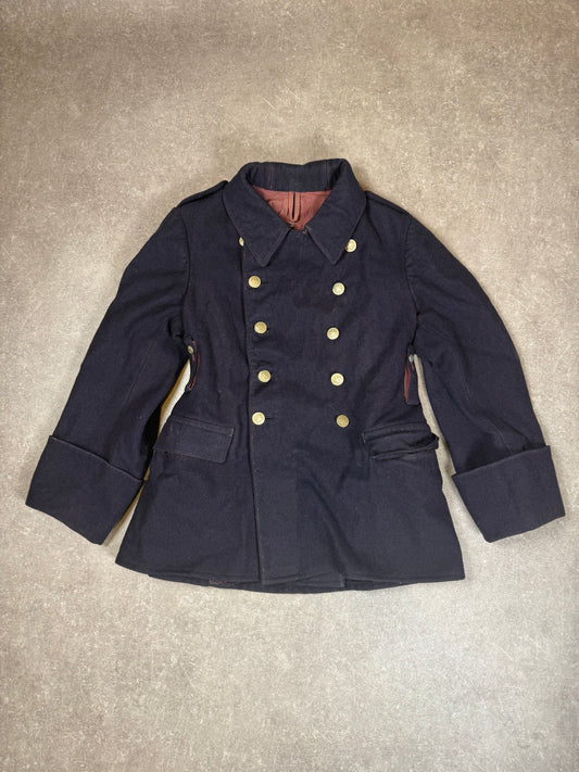 Vintage Schweizer Armee Uniformjacke Wolljacke Militär Dunkelblau Swiss Army