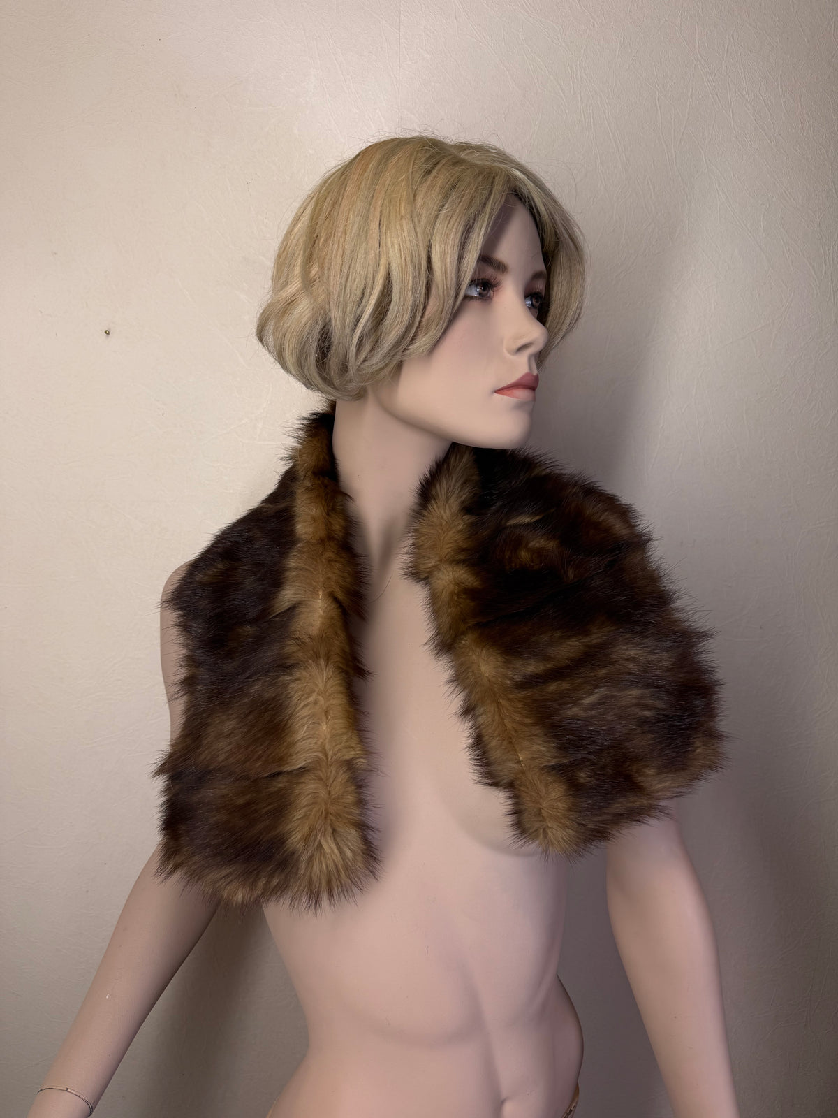 Vintage Nerz Pelzstola Braun Echtfell Mink Fur Schulterkragen ca. 80 cm