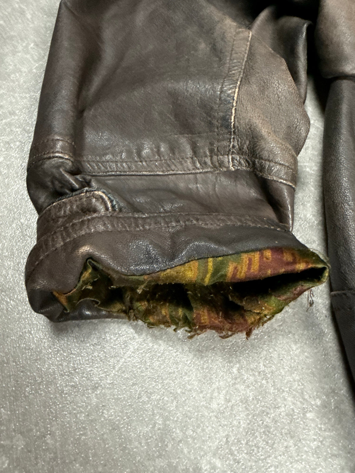 Vintage Lederjacke Braun Herren Gr. 52 Echtleder Bomberjacke Oversize 80er 90er