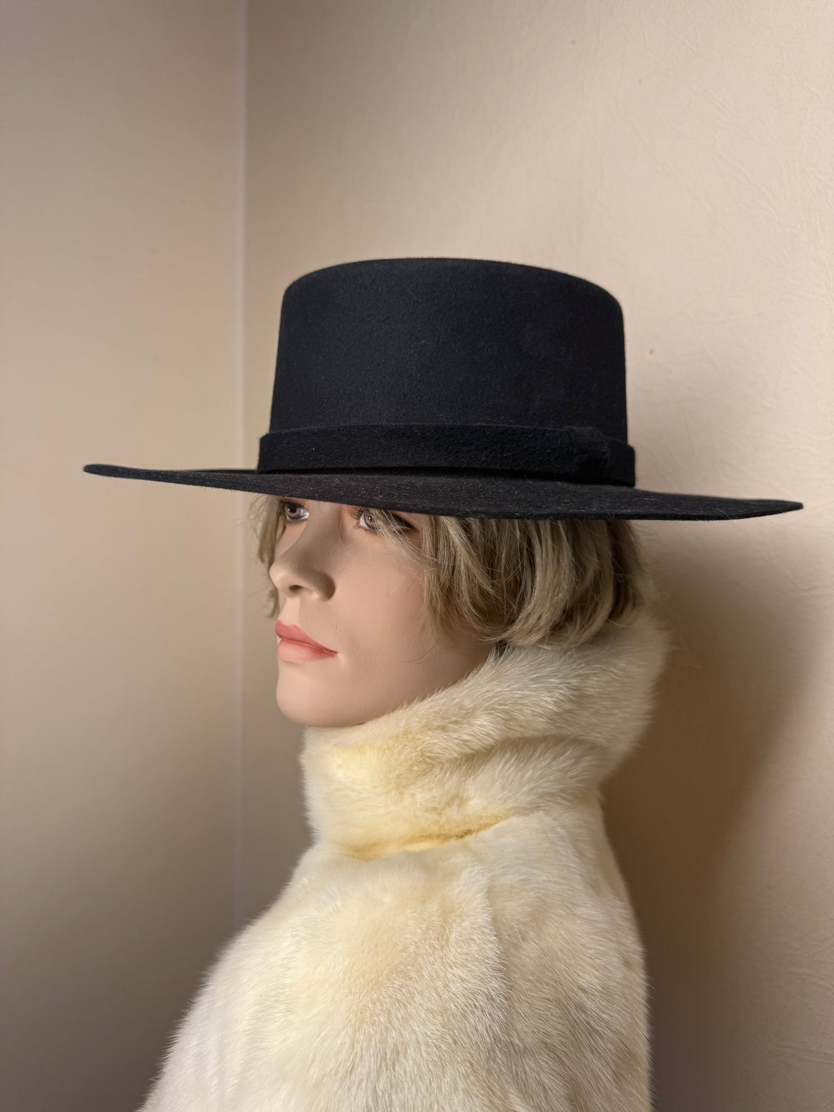 Vintage Wegener Herren Filzhut Schwarz Fedora Trachtenhut Wollfilz Klassischer Hut Made in Germany